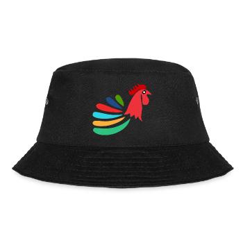 ROOSTER. HEN. CHICK. ANIMAL. ANIMALS. NATURE - Bucket Hat - black - Front - Lela (165cm)