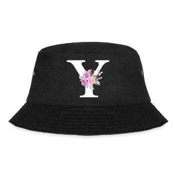 Lettre y floral violet - Bob - noir - Devant - Lela (165cm)
