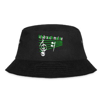 "Ich brauch mal ne Pause" Musik Musiker Instrument - Bucket Hat - Schwarz - Vorne - Lela (165cm)