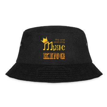 "Music King" Musiker Musik Musikinstrument - Bucket Hat - Schwarz - Vorne - Lela (165cm)