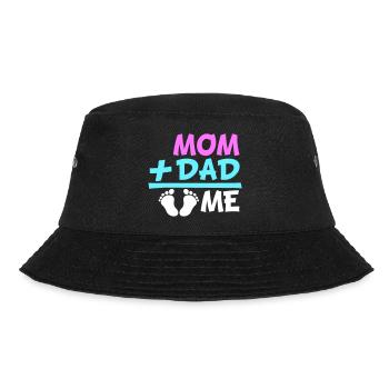 Mom Plus Dad Me Pregnant Belly Pregnancy - Bucket Hat - black - Front - Lela (165cm)