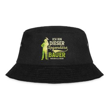 Ich bin dieser legendäre Bauer von dem alle reden - Bucket Hat - Schwarz - Vorne - Lela (165cm)