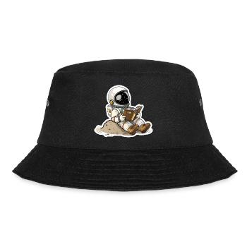Astronaut comfortably on a planet and reading - Bucket Hat - black - Front - Lela (165cm)