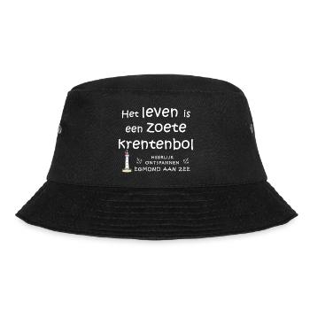Egmond aan zee, Bergen Niederlande Rosinenbrötchen - Bucket Hat - Schwarz - Vorne - Lela (165cm)