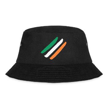 Irland / Irlandflagge - Diagonal - Stylish - Bucket Hat - Schwarz - Vorne - Lela (165cm)