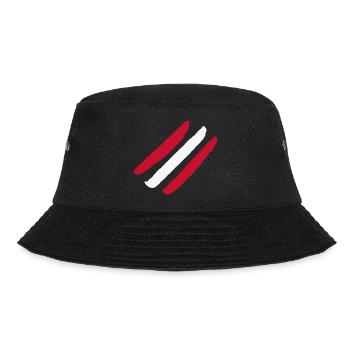 Austria Flag - Style Stripes - Bucket Hat - black - Front - Lela (165cm)