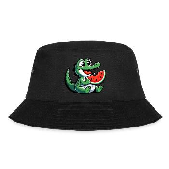 Crocodile Melon Watermelon Fruit Fruity - Bucket Hat - black - Front - Lela (165cm)