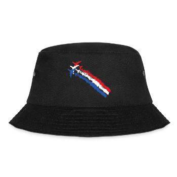 French flag blue white red aircraft army - Bucket Hat - black - Front - Lela (165cm)