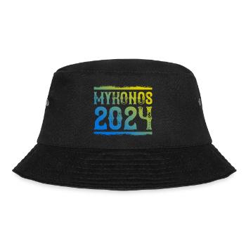 Mykonos 2024 - Bucket Hat - Schwarz - Vorne - Lela (165cm)