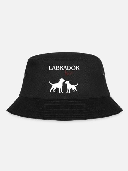 Labrador Love in weiß - Bucket Hat - Schwarz