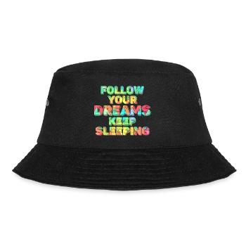 Lass deine Träume weiter schlafen - Bucket Hat - Schwarz - Vorne - Lela (165cm)