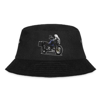 Travel Enduro // Illustration // Motorcycle - Bucket Hat - black - Front - Lela (165cm)