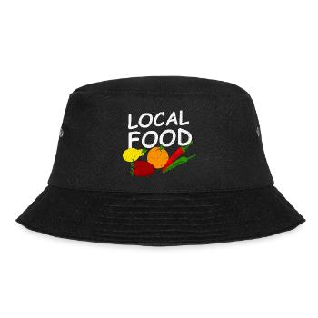 Regionales Obst und Gemüse - Bucket Hat - Schwarz - Vorne - Lela (165cm)