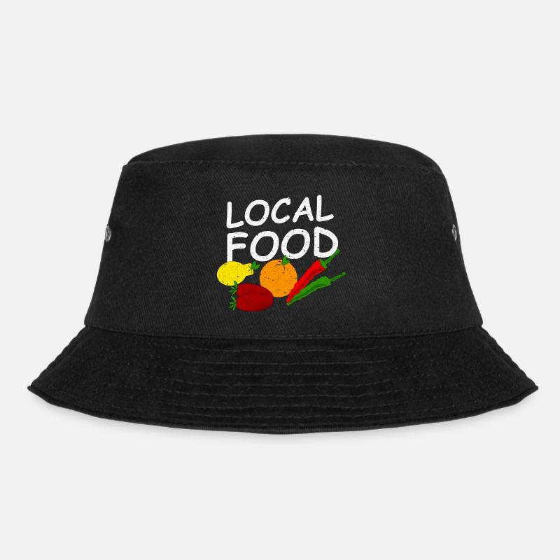 Regionales Obst und Gemüse - Bucket Hat - Schwarz