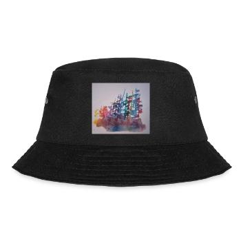 Wald - Bucket Hat - Schwarz - Vorne - Lela (165cm)