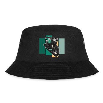 Bobber // Custom // Motorcycle - Bucket Hat - black - Front - Lela (165cm)