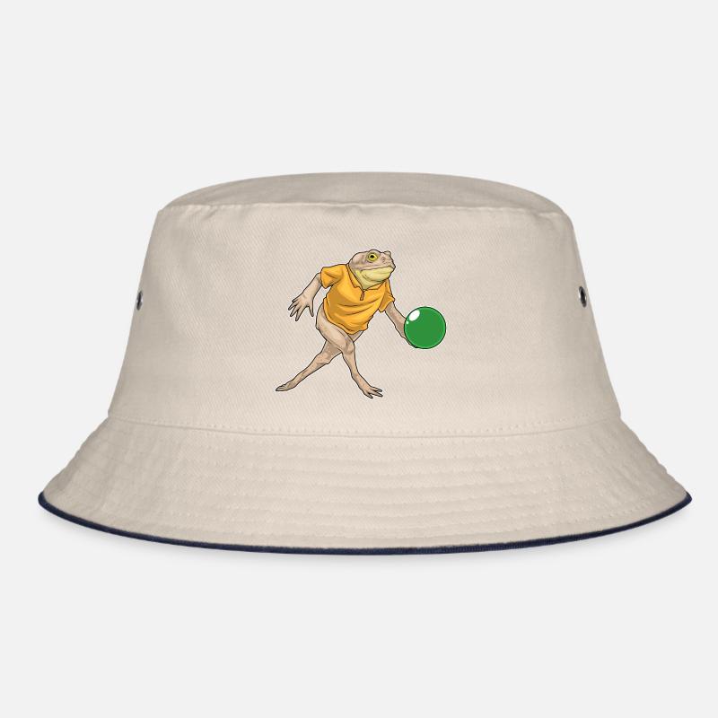 Frosch Bowling Bowlingkugel Bucket Hat