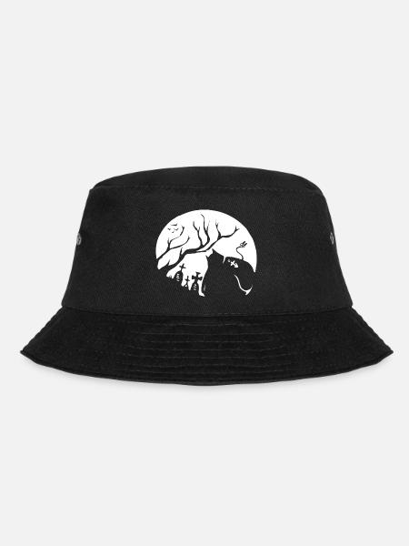 Nachtaktive Tiersilhouette - Bucket Hat - Schwarz