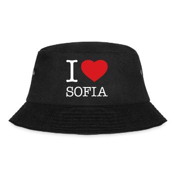 I LOVE SOFIA - Bucket Hat - Schwarz - Vorne - Lela (165cm)