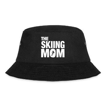 The Skiing Mom - Bucket Hat - Schwarz - Vorne - Lela (165cm)