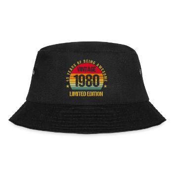 45 Years Old Of Being Awesome 1980 45th Birthday - Bucket Hat - black - Front - Lela (165cm)