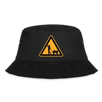 Father's Day warning sign - Bucket Hat - black - Front - Lela (165cm)