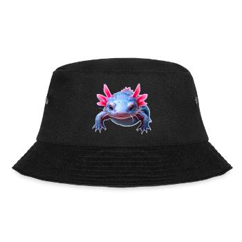 Axolotl aquatic pink highlights gentle amphibian - Bucket Hat - Schwarz - Vorne - Lela (165cm)