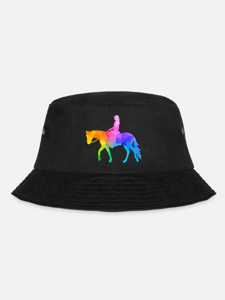 Western Lady Westernreiterin Pleasure Riding - Bucket Hat - Schwarz