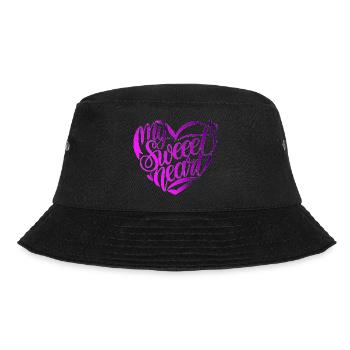 COOLES T-SHIRT, MEIN KLEINES HERZ - Bucket Hat - Schwarz - Vorne - Lela (165cm)