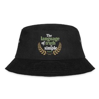 Seneca | The Language of Truth is Simple - Bucket Hat - black - Front - Lela (165cm)