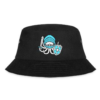 Octopus Knight Medieval Warrior Fighter Sword - Bucket Hat - black - Front - Lela (165cm)