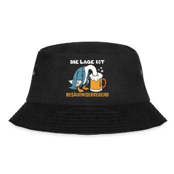 Die Lage ist besäufniserregend lustige Sauf Gans - Bucket Hat - Schwarz - Vorne - Lela (165cm)