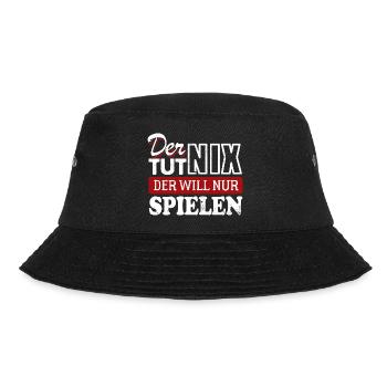 Der tut nix der will nur spielen - Spruch - Bucket Hat - Schwarz - Vorne - Lela (165cm)