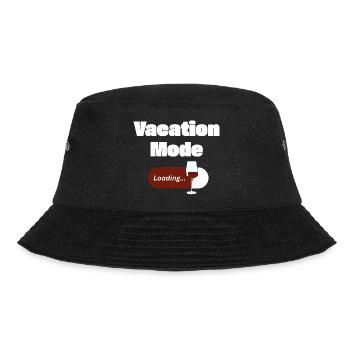 Vacation Mode On – Wine with Loading Bar (light) - Bucket Hat - black - Front - Lela (165cm)