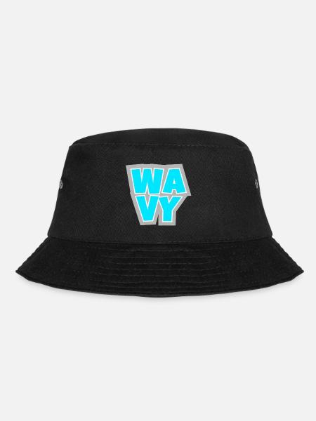 WAVY - relaxed, cool and always in the flow. - Bucket Hat - black