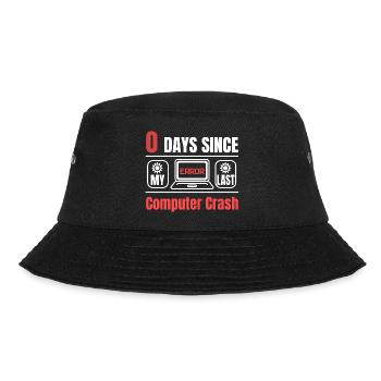 Technical Support 0 Days Since My Last PC Crash - Bucket Hat - Schwarz - Vorne - Lela (165cm)