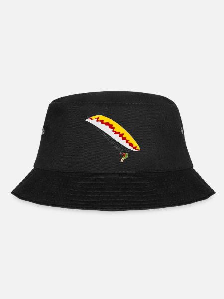 Bunter Gleitschirm - Bucket Hat - Schwarz
