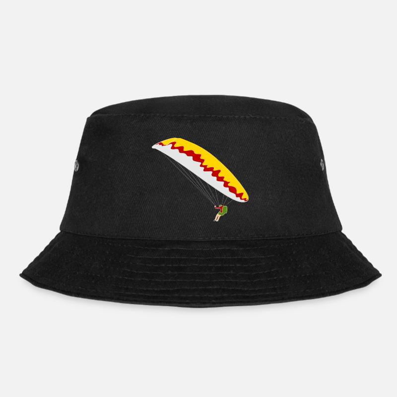 Bunter Gleitschirm - Bucket Hat - Schwarz