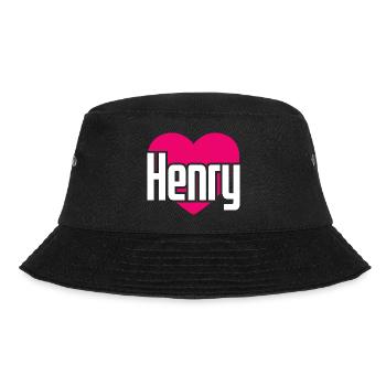 I Love Henry Pink Heart I Love Henry - Bucket Hat - black - Front - Lela (165cm)