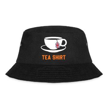 Tea Shirt – Calm Teacup Pun - Bucket Hat - black - Front - Lela (165cm)
