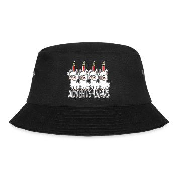 The 4 cute Advent llamas - a candle is burning! - Bucket Hat - black - Front - Lela (165cm)
