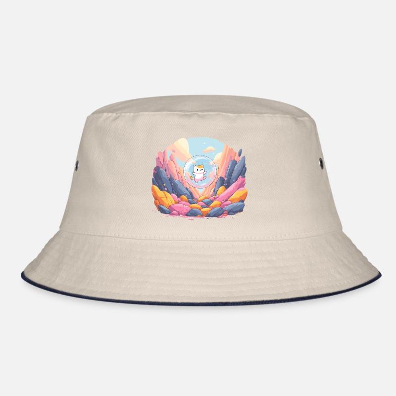 Cat ball in the colored canyon Bucket Hat