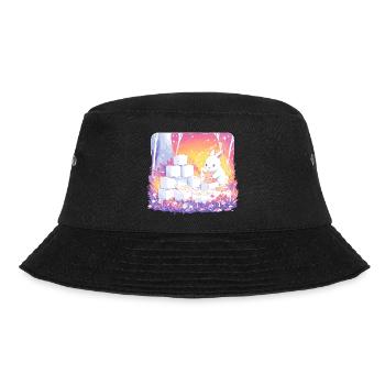 Kaninchen im Zuckerwald - Bucket Hat - Schwarz - Vorne - Lela (165cm)