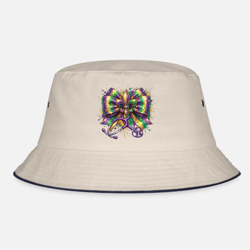 Mardi Gras Krankenschwester Doktorin Fleur De Lys Bucket Hat