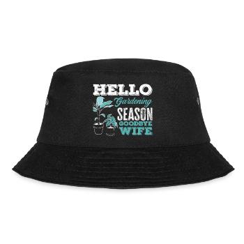 Gartensaison Auf Wiedersehen Ehefrau - Bucket Hat - Schwarz - Vorne - Lela (165cm)