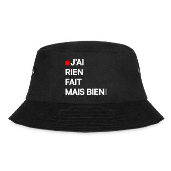 J’AI RIEN FAIT MAIS BIEN | Humour autodérision - Bob - noir - Devant - Lela (165cm)
