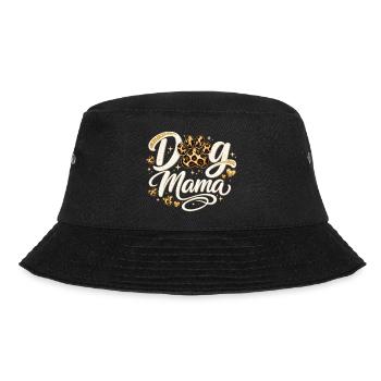 Dog Mama Golden Leopard Pattern Shirt - Bucket Hat - black - Front - Lela (165cm)