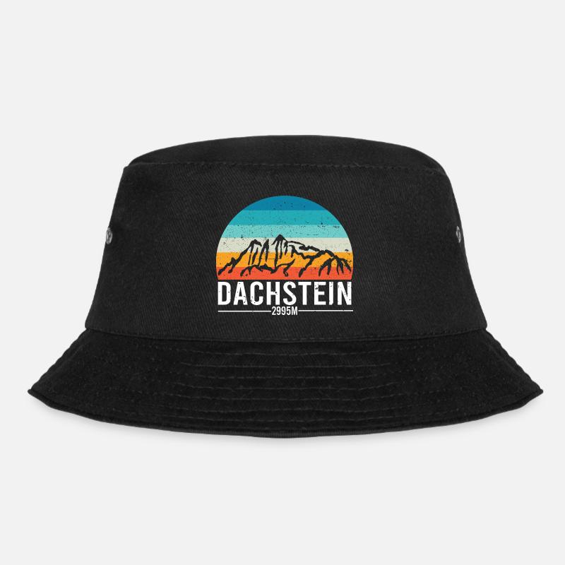 Dachstein Ramsau Austria Retro Sunset - Bucket Hat - black