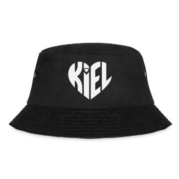 Kiel Heart Typography - Bucket Hat - black - Front - Lela (165cm)