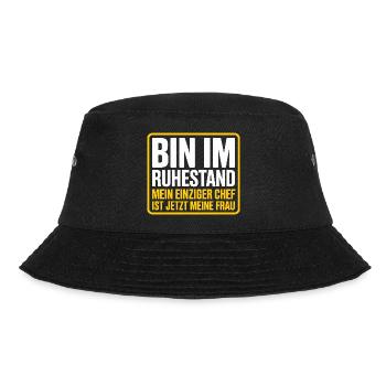Rentner Bin Im Ruhestand Pensionär Kollege Rente - Bucket Hat - Schwarz - Vorne - Lela (165cm)